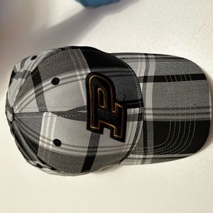 Purdue Black and Gray Plaid Hat